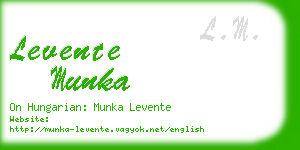 levente munka business card